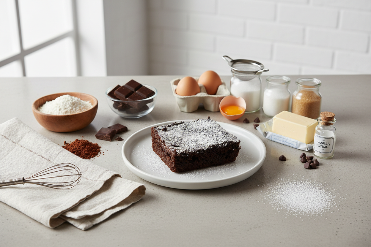 Brownie con ingredienti