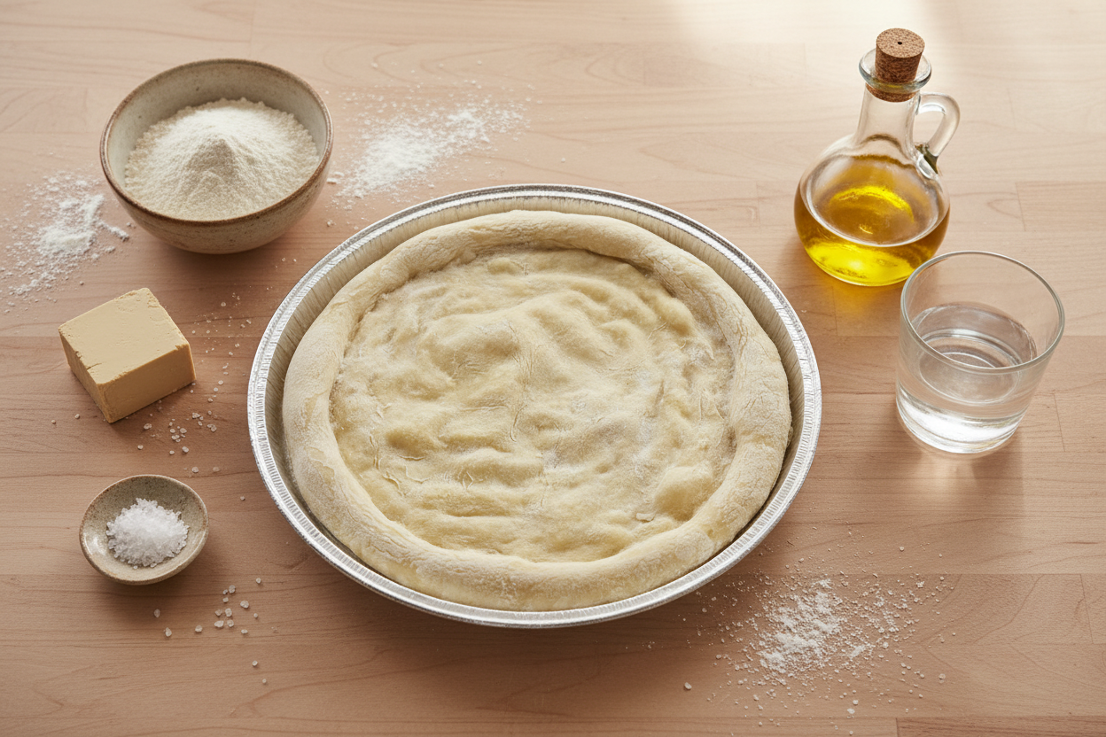 Base pizza artigianale con ingredienti