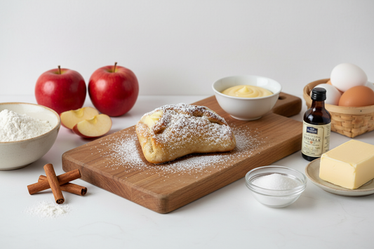 Fagottino crema e mela con ingredienti