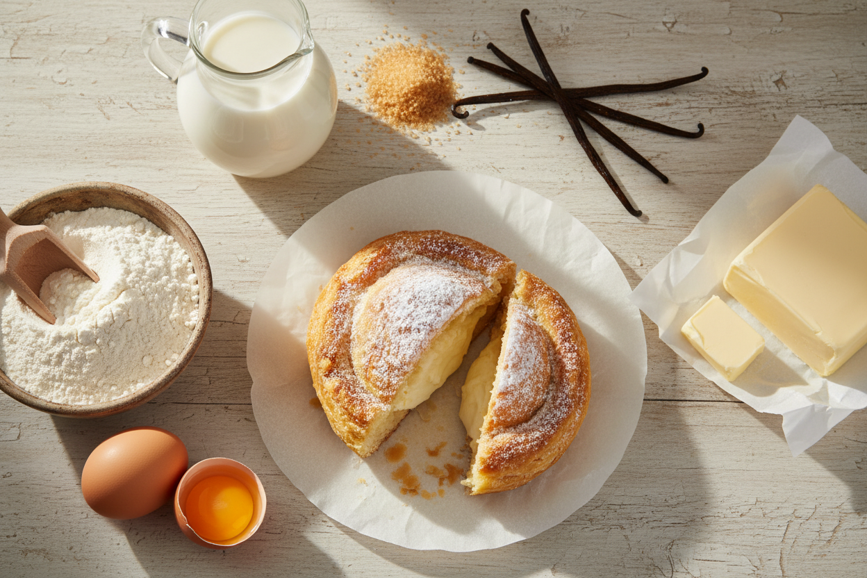 Rustico dolce alla crema con ingredienti